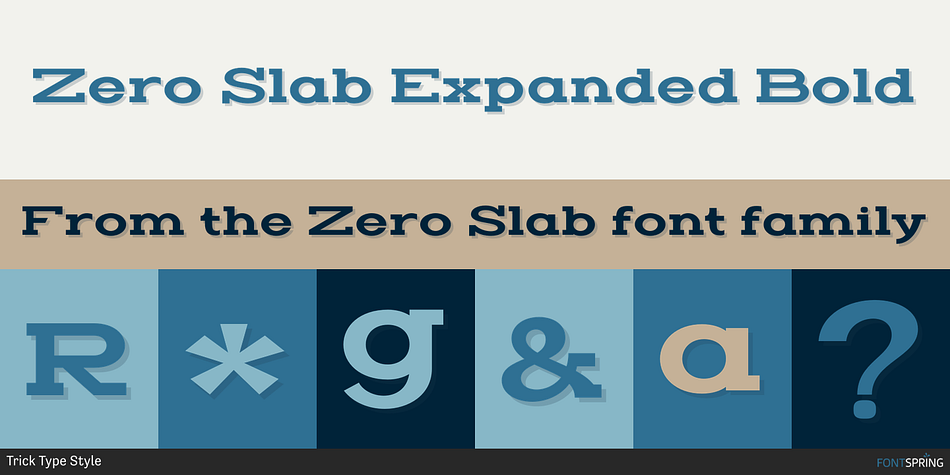 Zero Slab Expanded Bold Font