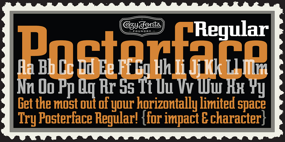 Posterface is the fifth font family created by American Graphic Designer Tom Nikosey.