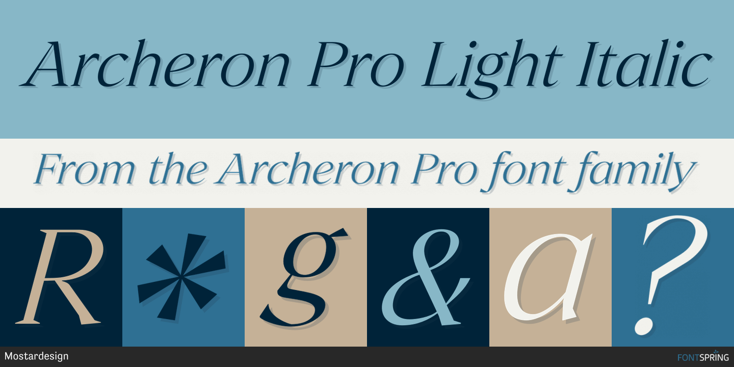 Similar Fonts To Archeron Pro