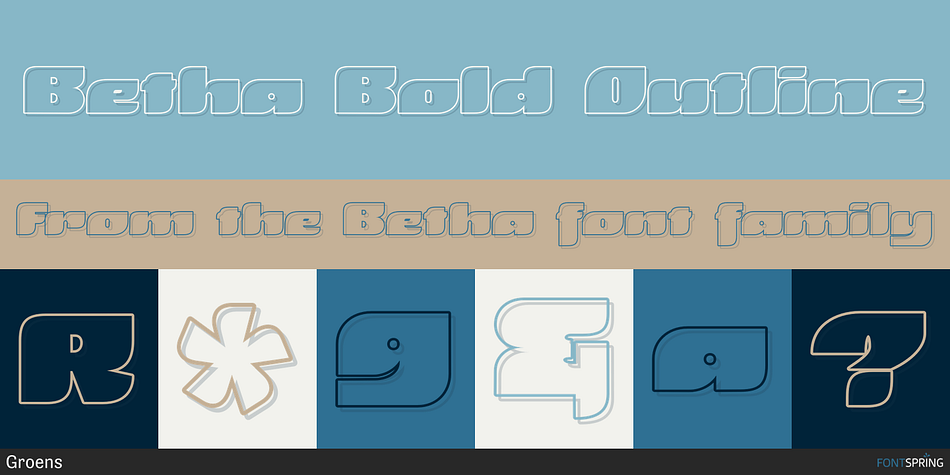 Betha Bold Outline Font