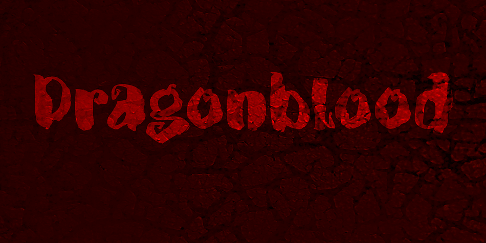 Dragonblood is quite an unusual font: it was made with Parker ink and a Chinese fur brush.