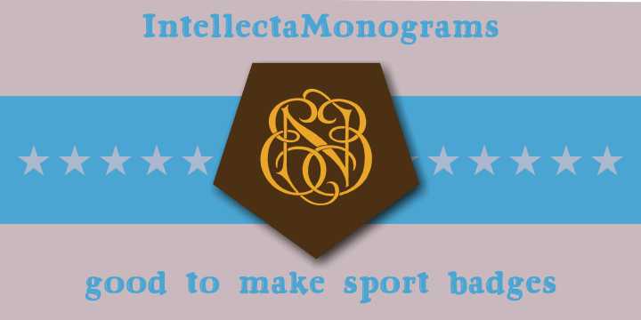 Intellecta Monograms is a monograms font family.