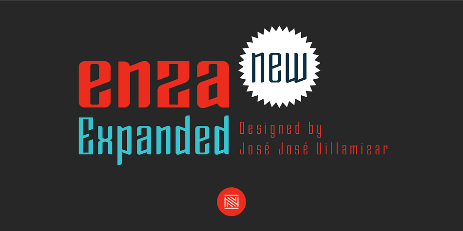 Enza Expanded is the new display typeface of the family Enza designed by José José Villamizar for Neo Type Foundry.