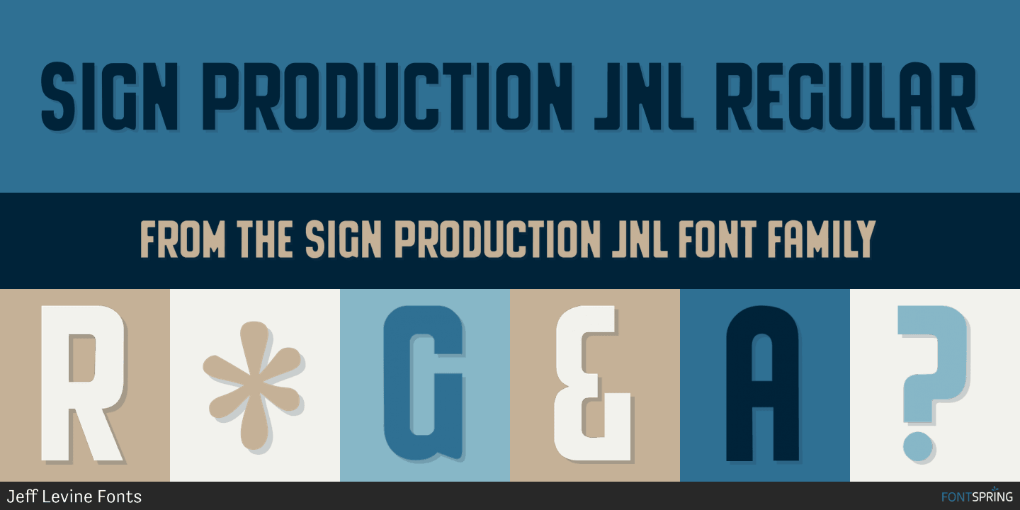 Sign Production JNL Font