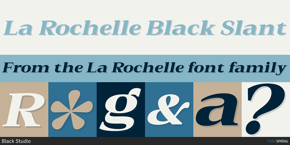La Rochelle Black Slant Font