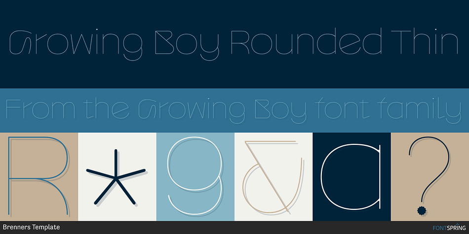 Growing Boy Rounded Thin Font