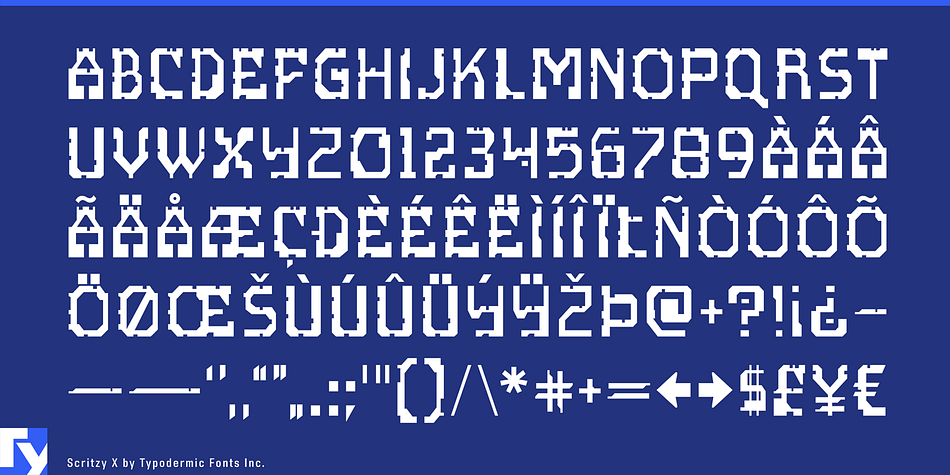 Highlighting the Scritzy X font family.