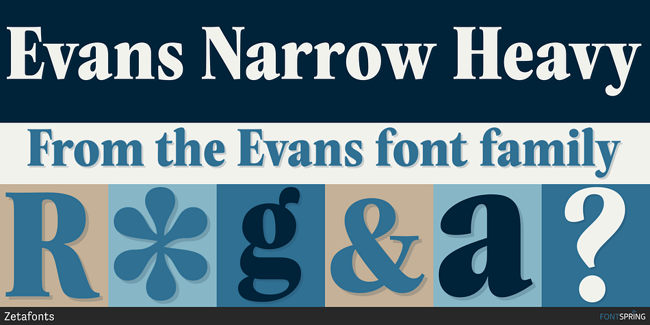 Evans Narrow Heavy Font