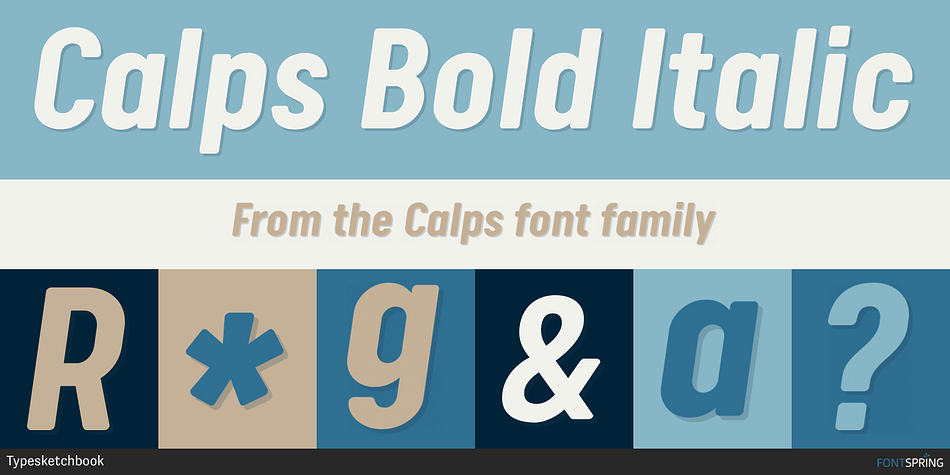 Calps Bold Italic Font