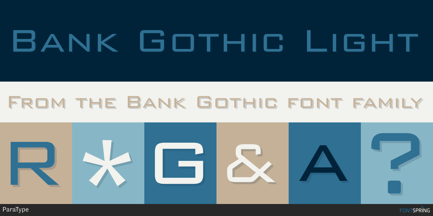 Similar Fonts To Bank Gothic