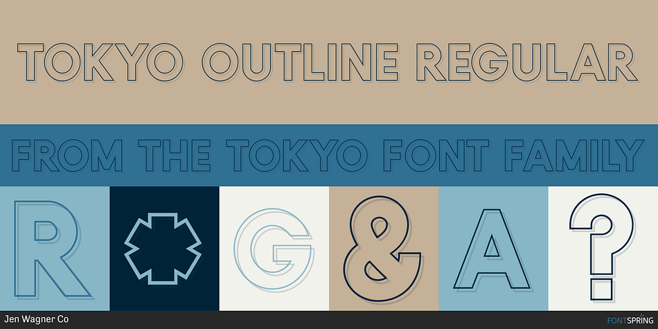 Tokyo Outline Regular Font