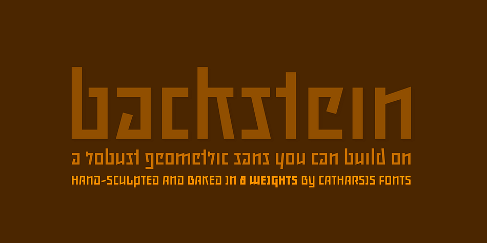 Backstein is an abstract sans built to last.