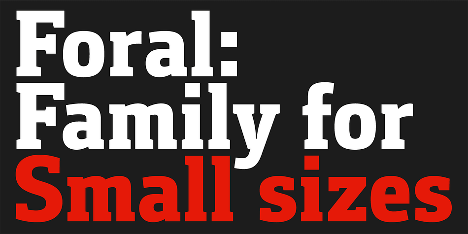 Foral Pro is an economic slab serif typeface designed for text and caption sizes.