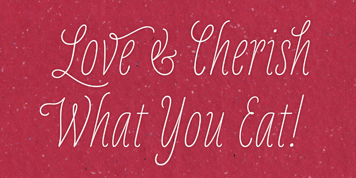 (Please make sure your software supports OpenType if you wish to use the advanced features.)

The font contains over 580 carefully hand-crafted glyphs—so it’s more like two or three fonts in one.