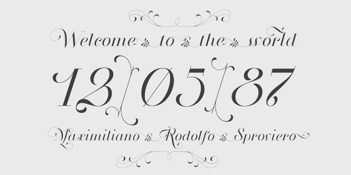 Possibilities of alternating and ligating characters in this font are absolutely fantastic.