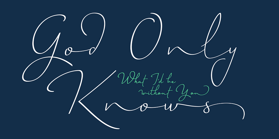 Horizontes Script font family example.