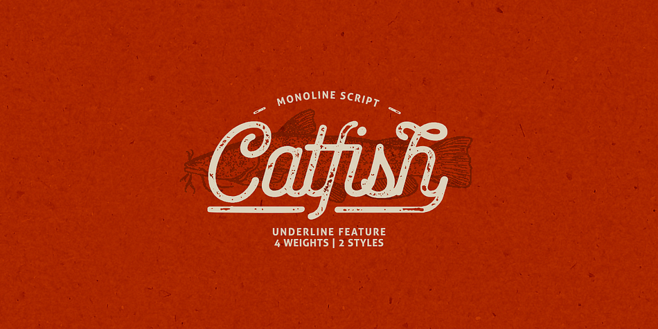 Catfish is a monoline geometric script with a touch of classic and vintage.