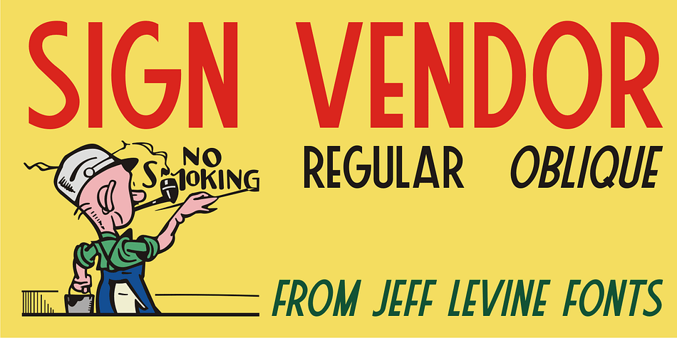 Sign Vendor JNL is a simple sans modeled from hand-lettering with a touch of Art Deco influence.