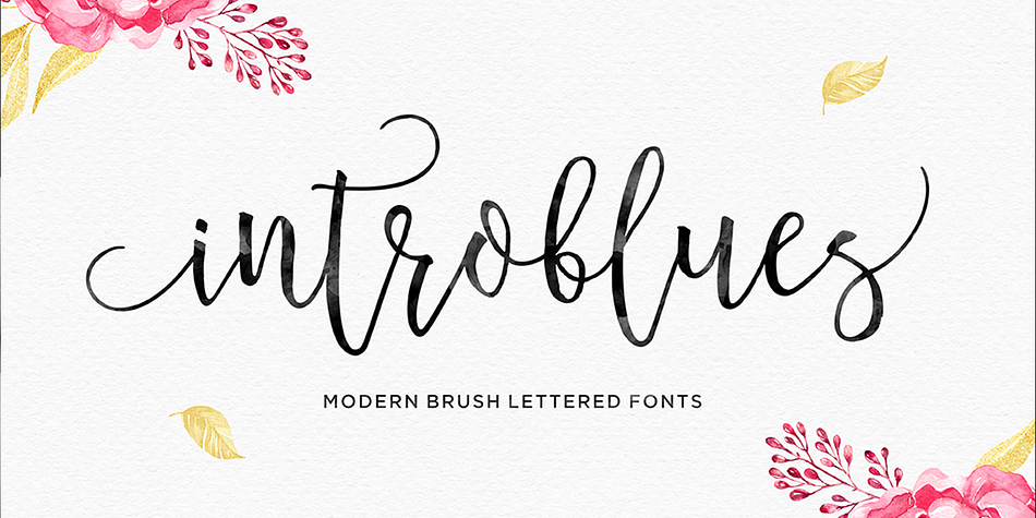 Introblues Script is a modern brush font, organic, dynamic and energetic style.