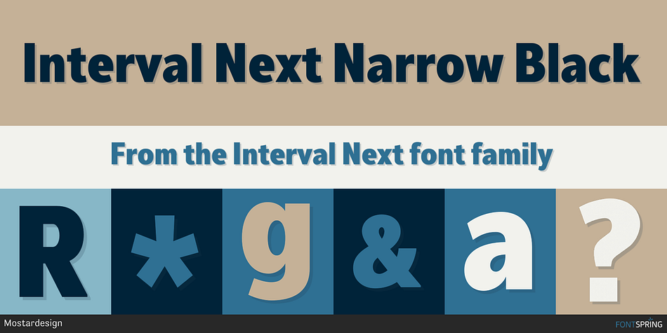 Interval Next Narrow Black Font