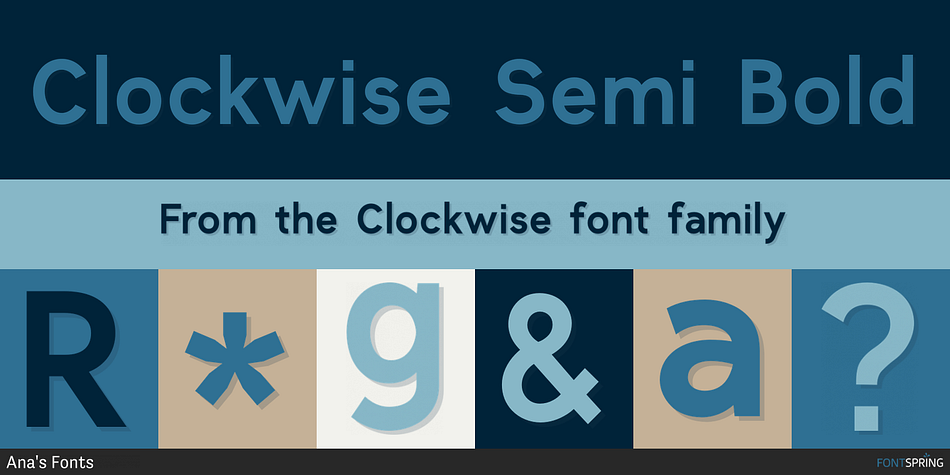 Clockwise Semi Bold Font