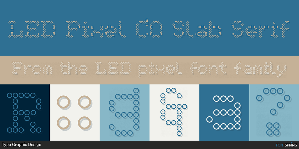 LED Pixel CO Slab Serif Font