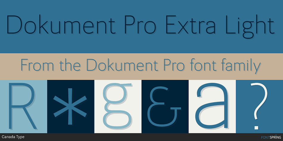 Dokument Pro Extra Light Font