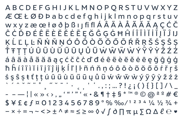 Liszt FY font family example.