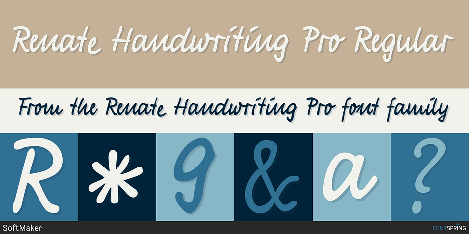 Renate Handwriting Pro Regular Font