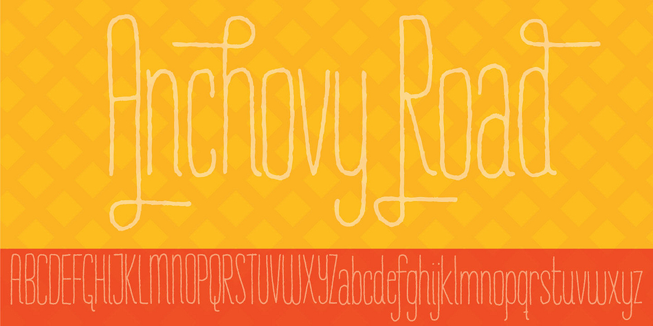 Anchovy Road is a quite simple, crunchy handwritten font.