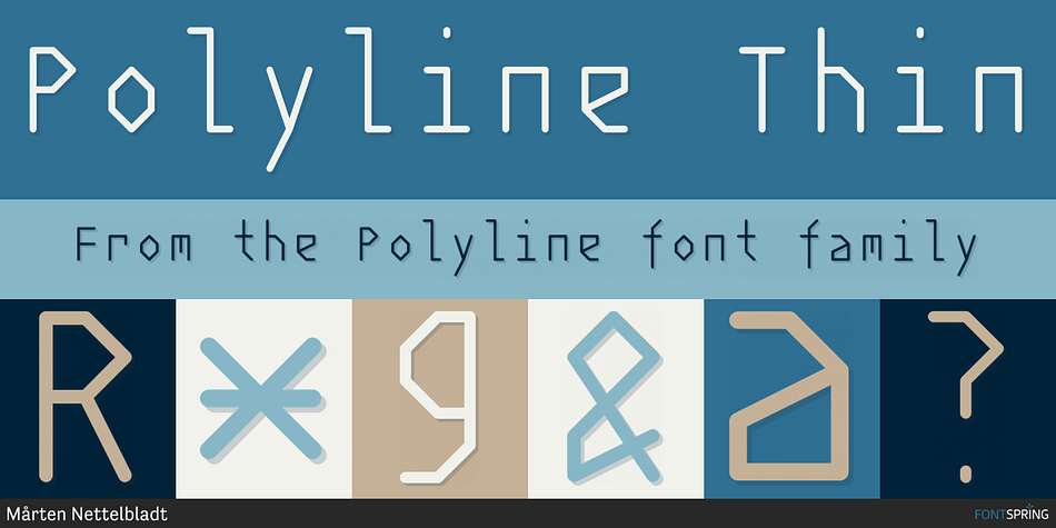Polyline Thin Font