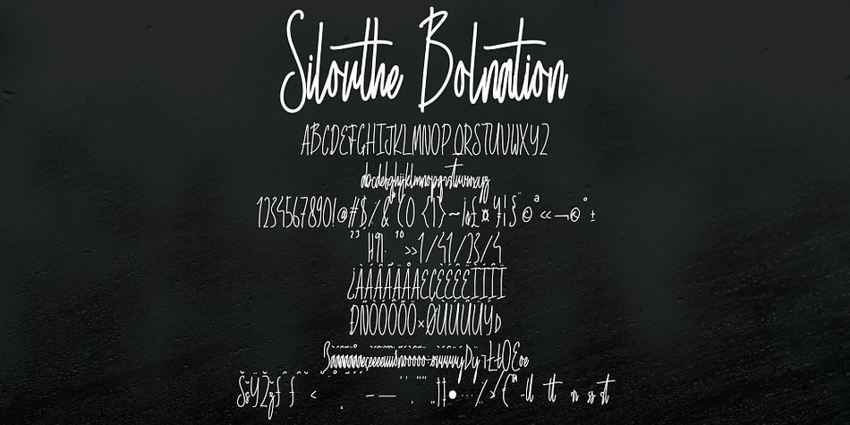 Silouthe Bolnation Font