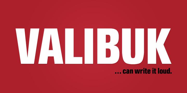 It’s a heavy, condensed face with a high x-height and tight spacing and that’s why Valibuk can write loud.