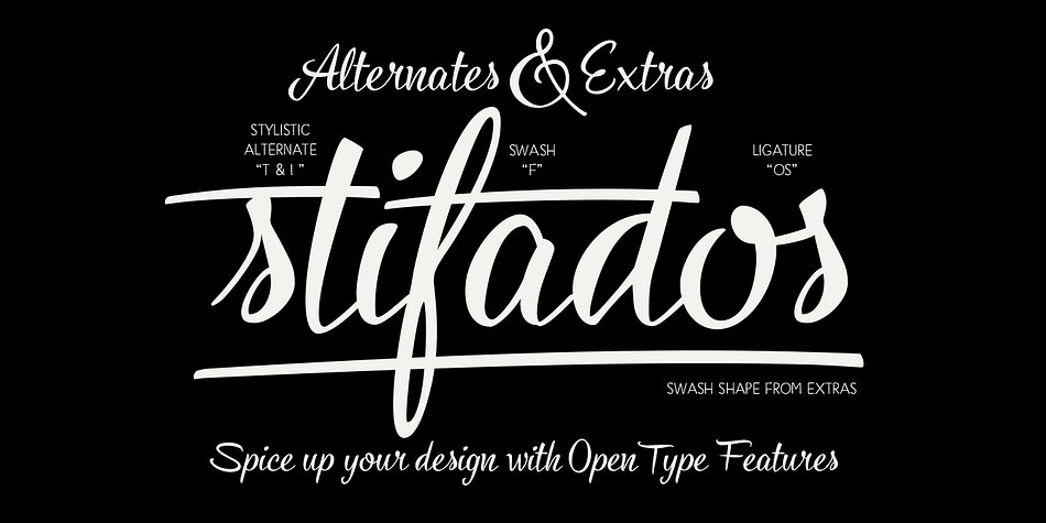 Combine Extras with uppercase letters or use them as underline or just plain extra strokes to emphasise your words.