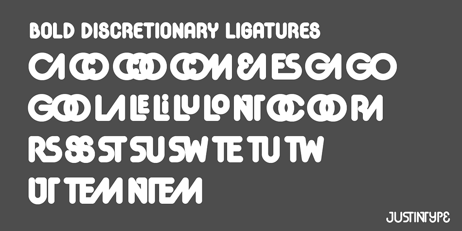 Garoa font family example.