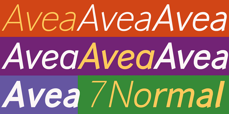 Displaying the beauty and characteristics of the Avea font family.
