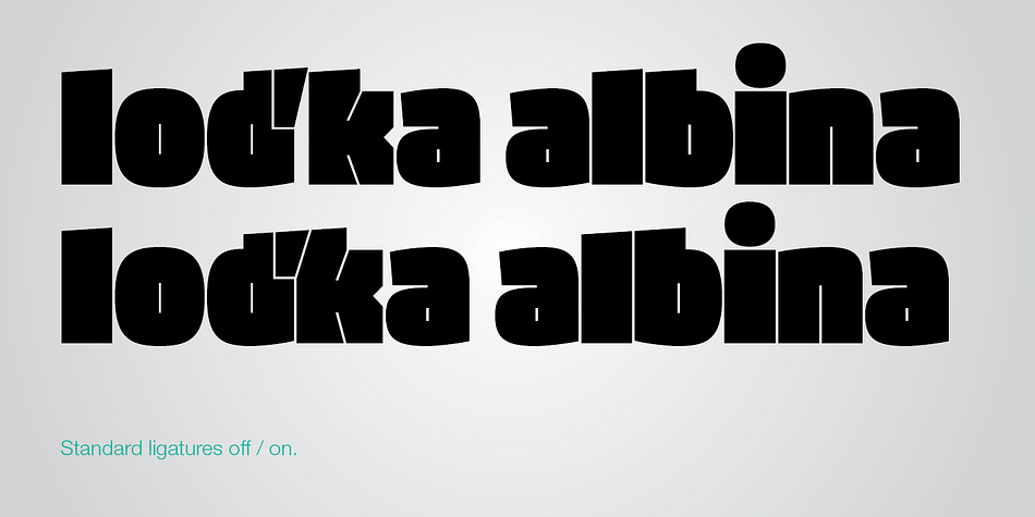 The typeface is designed for expressive and short texts at big sizes and is suitable for photography or other visual materials underlaying.