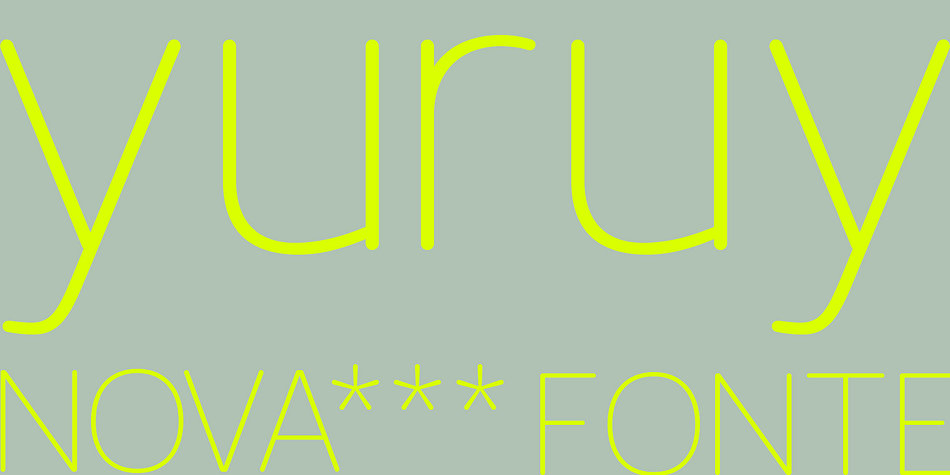Yuruy is a font for small and long texts and is ideal for embalage, advertising, publishing, logo, poster, signage.