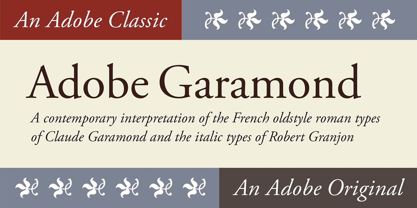 adobe garamond pro family font