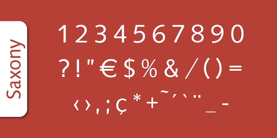 Saxony Serial font family example.