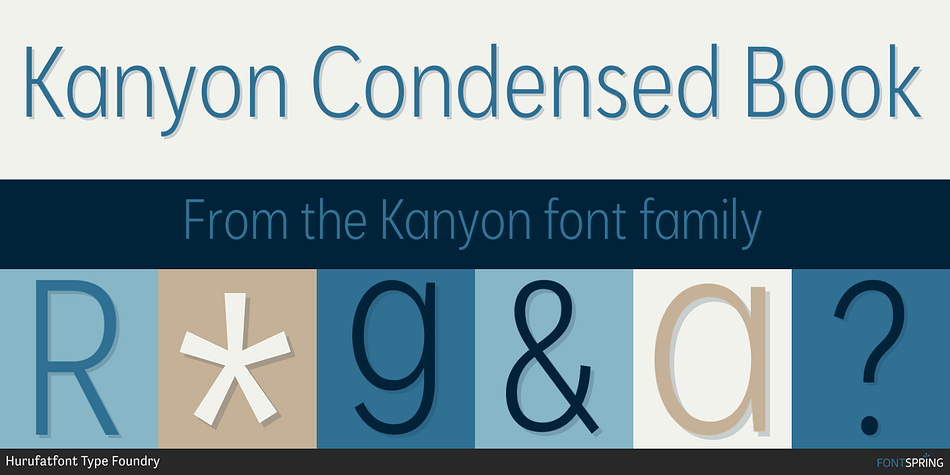 Kanyon Condensed Book Font
