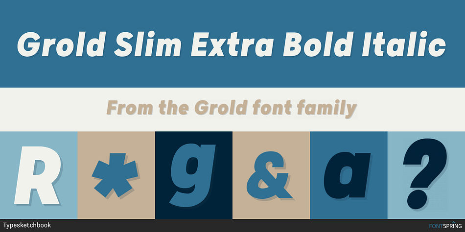 Grold Slim Extra Bold Italic Font