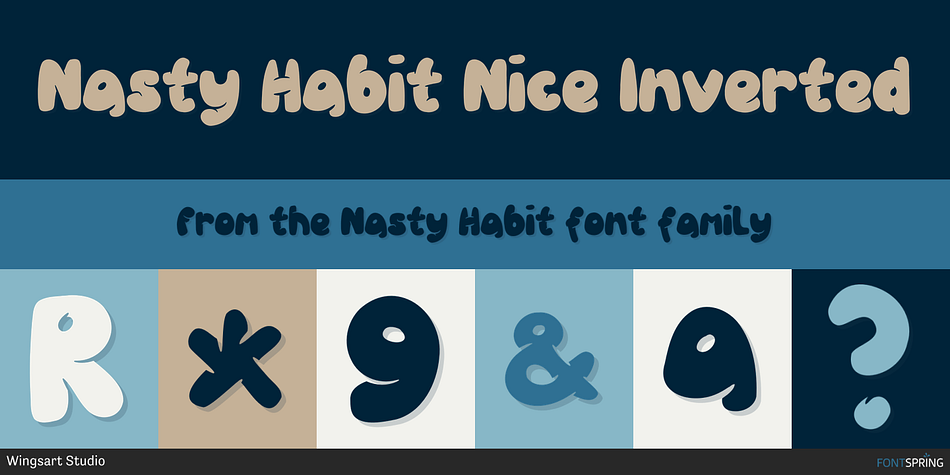 Nasty Habit Nice Inverted Font