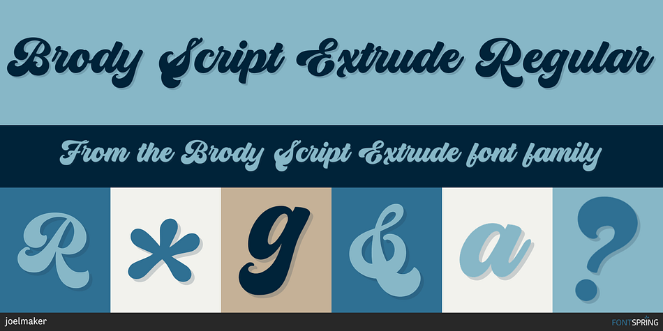 Brody Script Extrude Regular Font