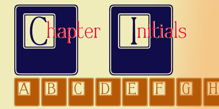 Chapter Initials provide a true demonstration of how elegant simplicity can be modern yet retain traditional character without the blandness which seems arbitrary these days.