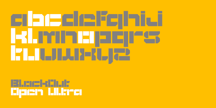 Highlighting the BlockOut font family.