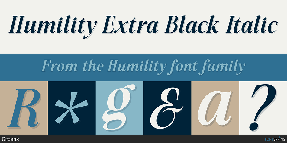 Humility Extra Black Italic Font