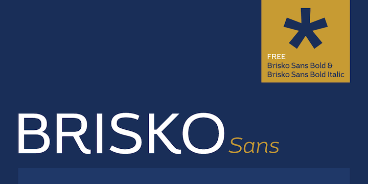 Brisko Sans is simple sans serif font family that comes in 5 weights with matching Italics.