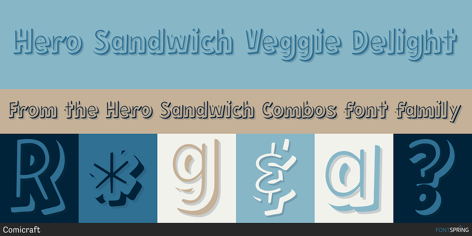 Hero Sandwich Veggie Delight Font