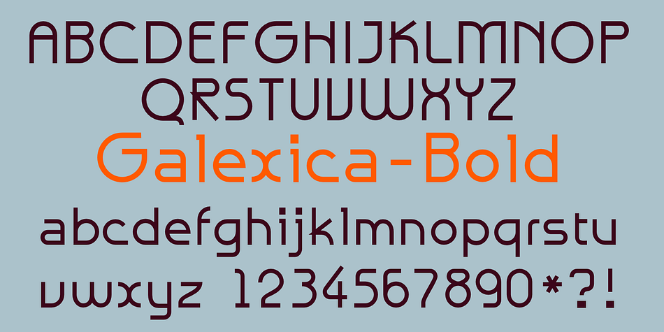 Displaying the beauty and characteristics of the Galexica font family.